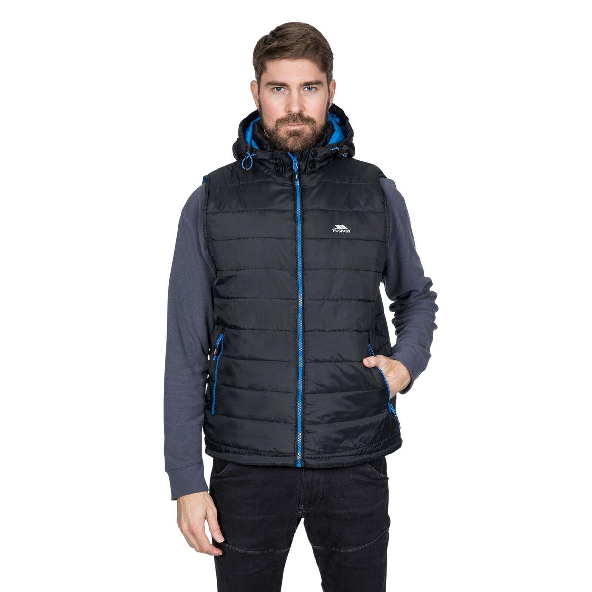 Trespass Mens Franklyn Padded Warm Hooded Insulated Bodywarmer - Just £24.99! Shop now at Warwickshire Clothing.