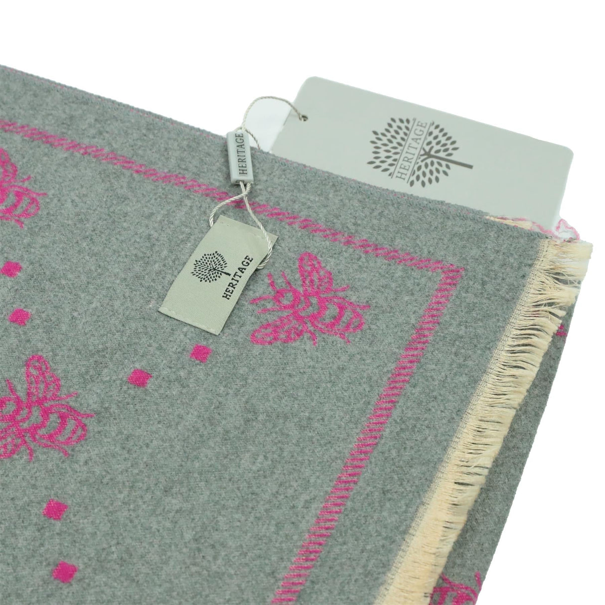 Heritage Warm Cashmere Pashmina Soft Feel Scarves - Bee with Dots - Just £13.99! Shop now at Warwickshire Clothing.
