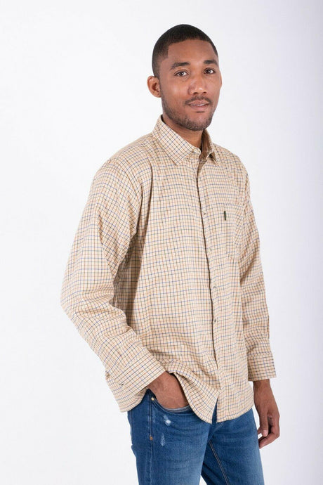 Hazy Blue Mens Long Sleeve Country Check Shirt - Fleece Lined - Just £24.99! Shop now at Warwickshire Clothing.