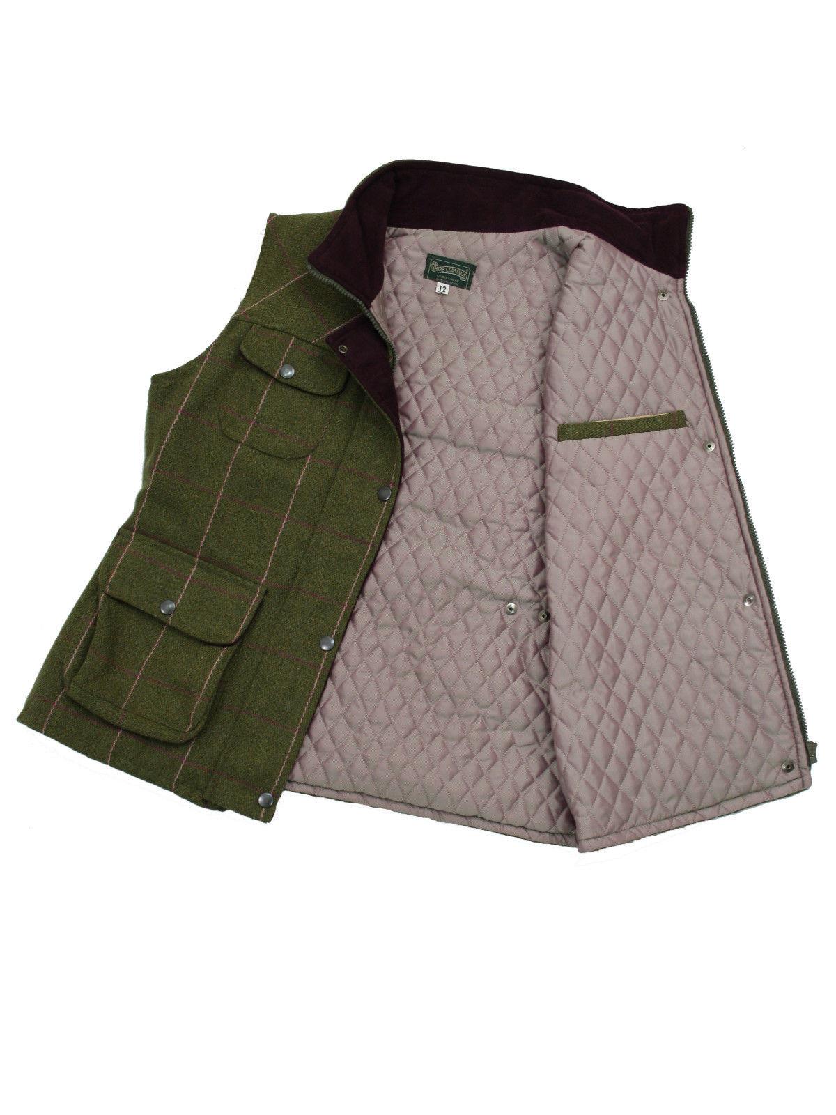 Shire Classics Womens Windsor Country Fitted Tweed Waistcoat Gilet Pink Check - Just £49.99! Shop now at Warwickshire Clothing.