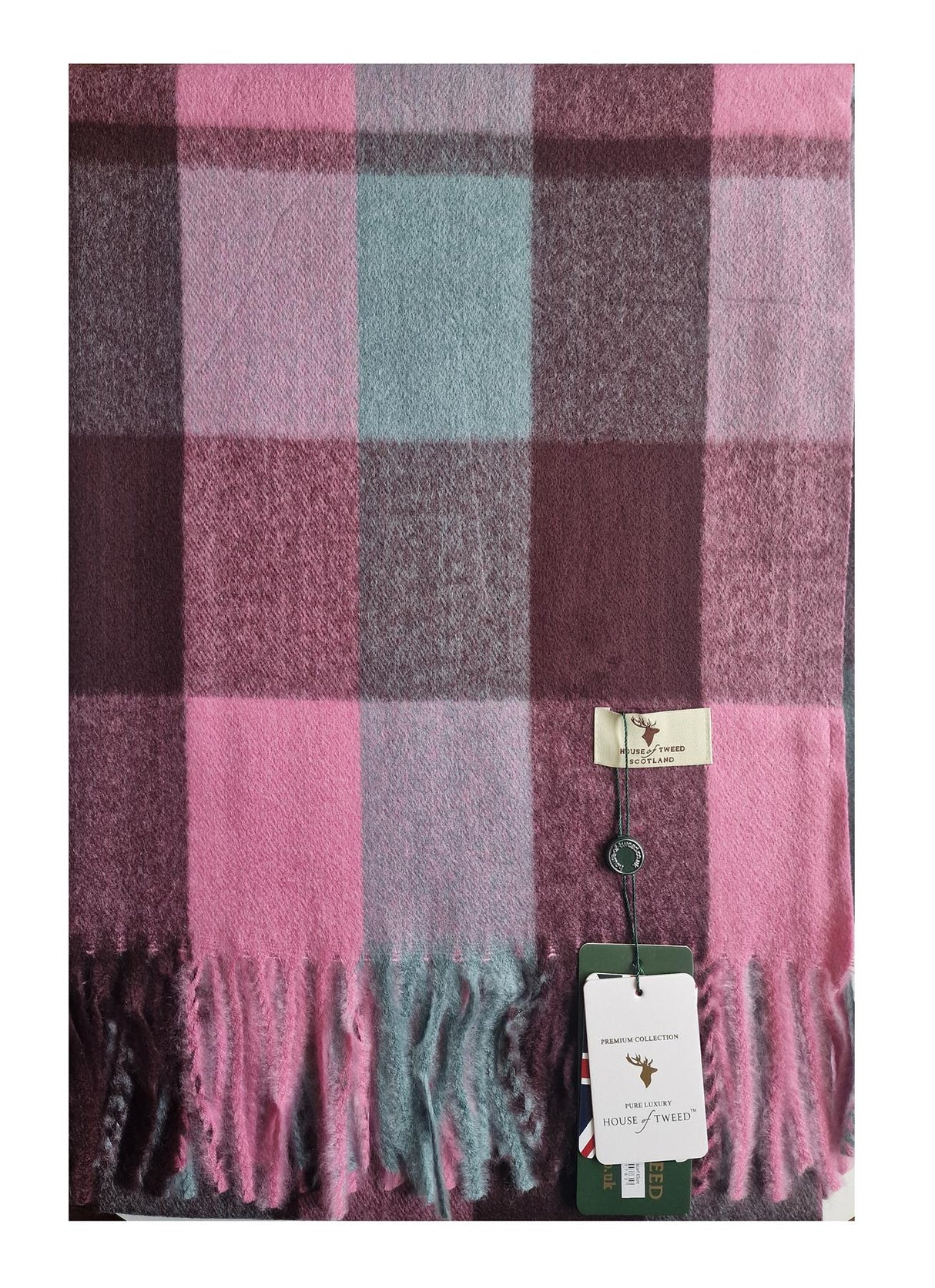 House Of Tweed Womens Soft Tartan Scarf - Just £14.99! Shop now at Warwickshire Clothing.