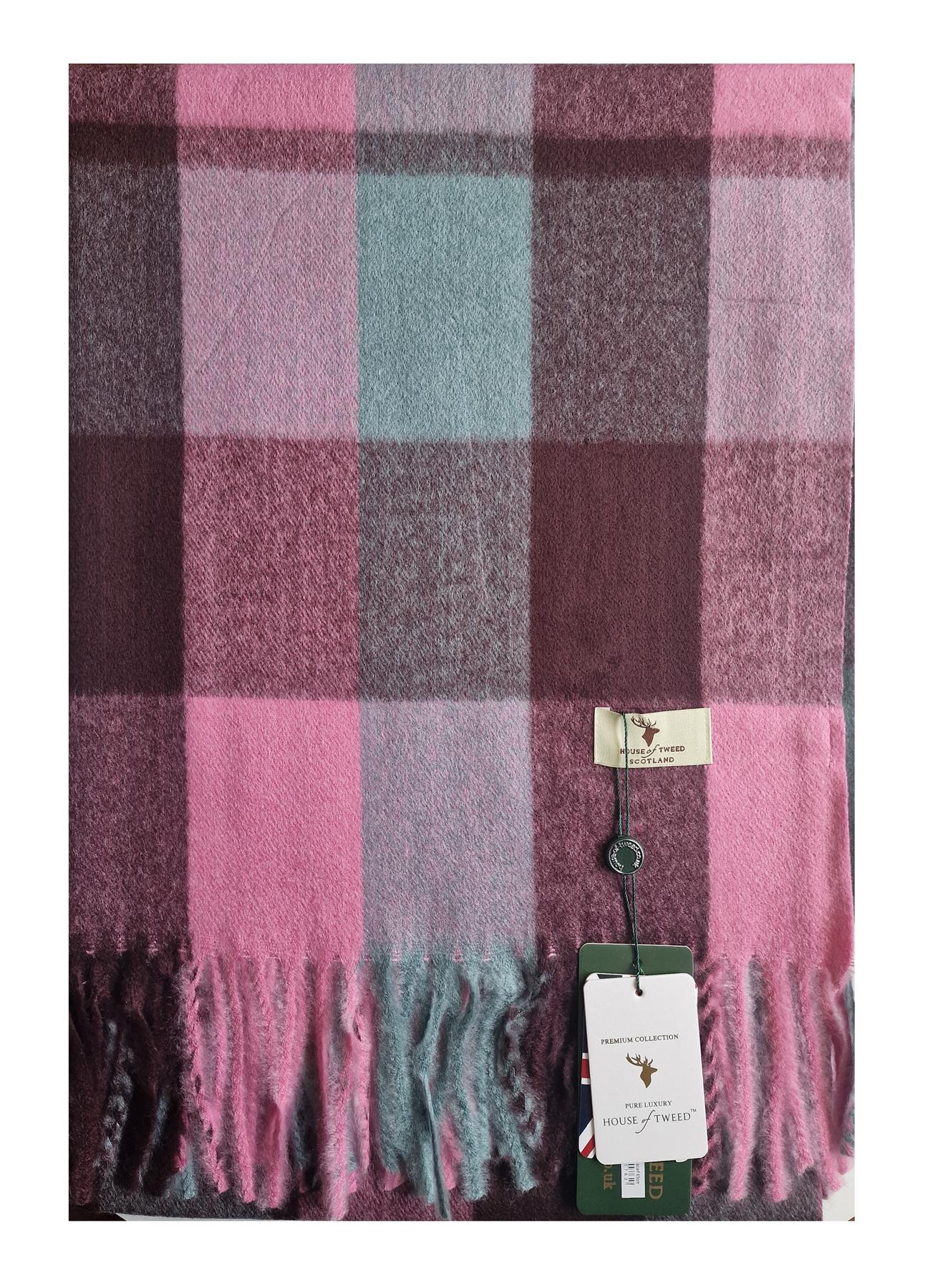 House Of Tweed Womens Soft Tartan Scarf - Just £14.99! Shop now at Warwickshire Clothing.