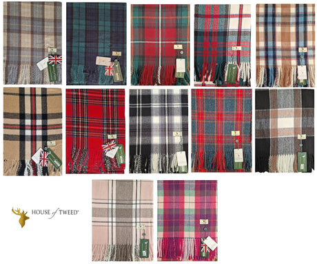 House Of Tweed Womens Soft Tartan Scarf - Just £14.99! Shop now at Warwickshire Clothing.
