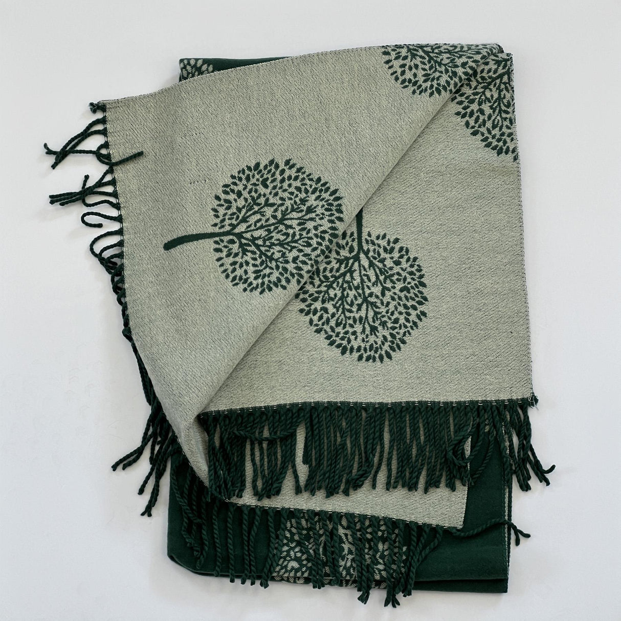 House of Tweed Soft Cashmere Blend Reversible Scarf - Tree of Life - Just £14.99! Shop now at Warwickshire Clothing.