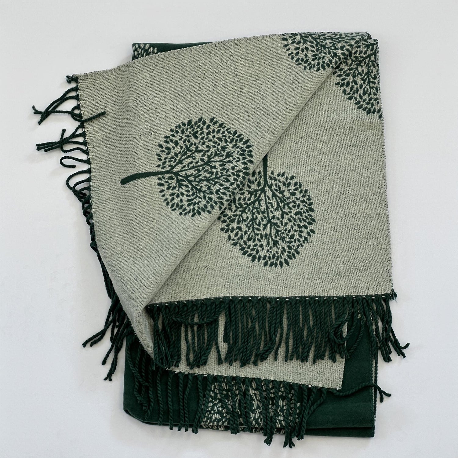 House of Tweed Soft Cashmere Blend Reversible Scarf - Tree of Life - Just £14.99! Shop now at Warwickshire Clothing.