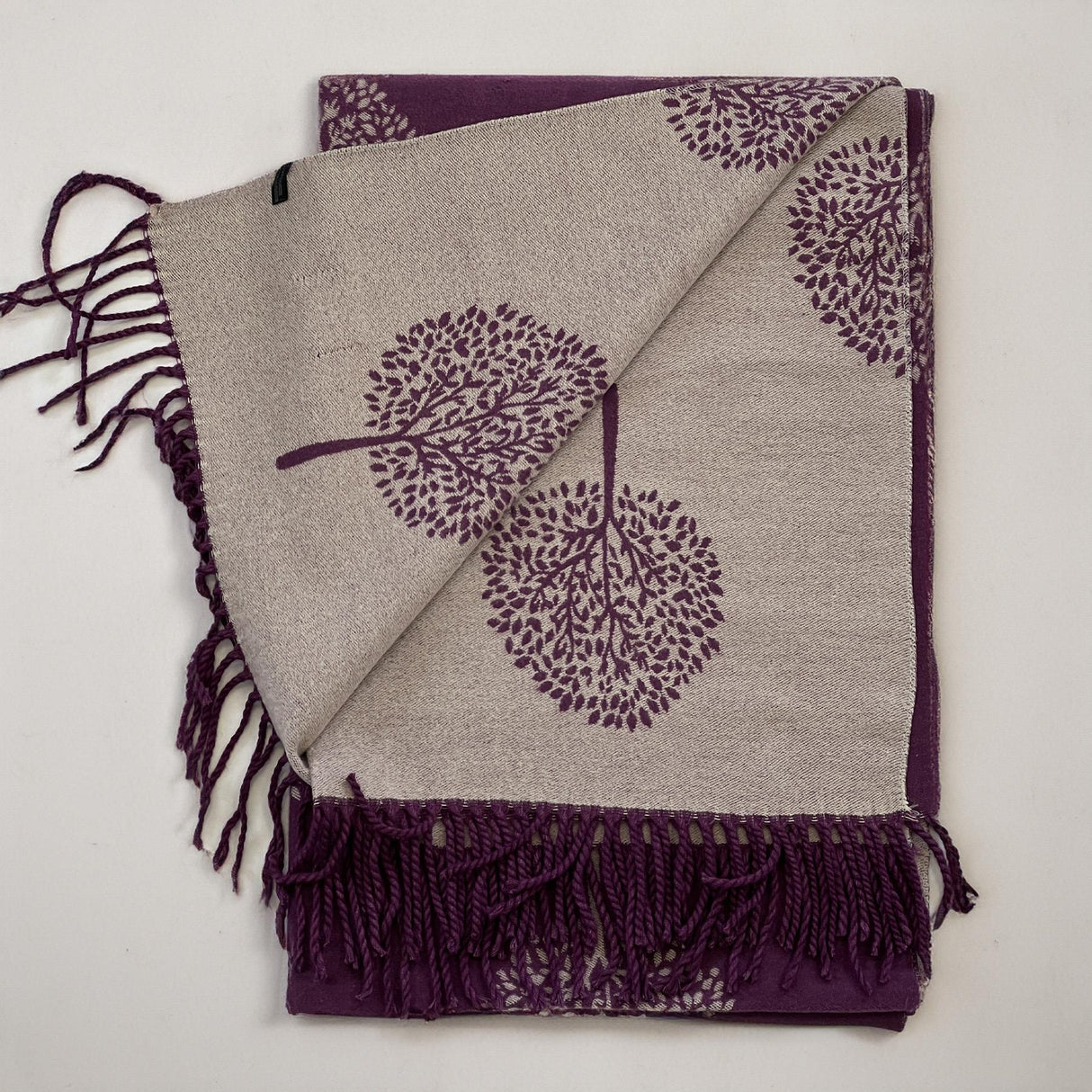 House of Tweed Soft Cashmere Blend Reversible Scarf - Tree of Life - Just £14.99! Shop now at Warwickshire Clothing.