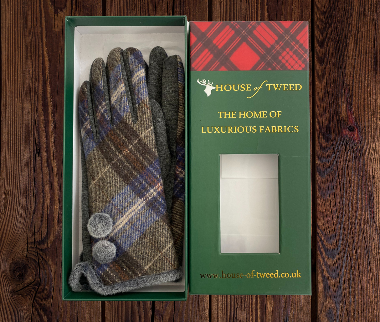 House Of Tweed Ladies Tartan Check Soft Gloves One Size - Just £14.99! Shop now at Warwickshire Clothing.