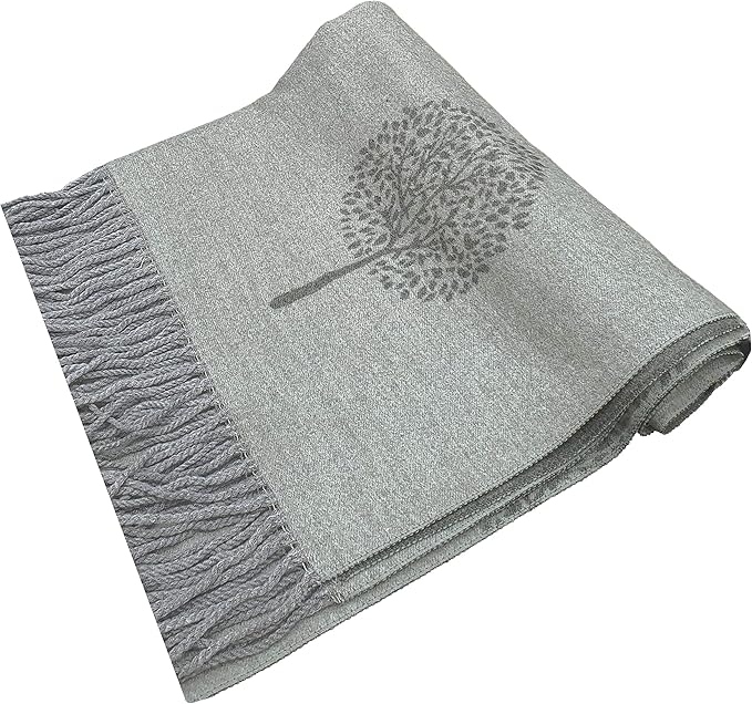 House of Tweed Soft Cashmere Blend Reversible Scarf - Tree of Life - Just £14.99! Shop now at Warwickshire Clothing.