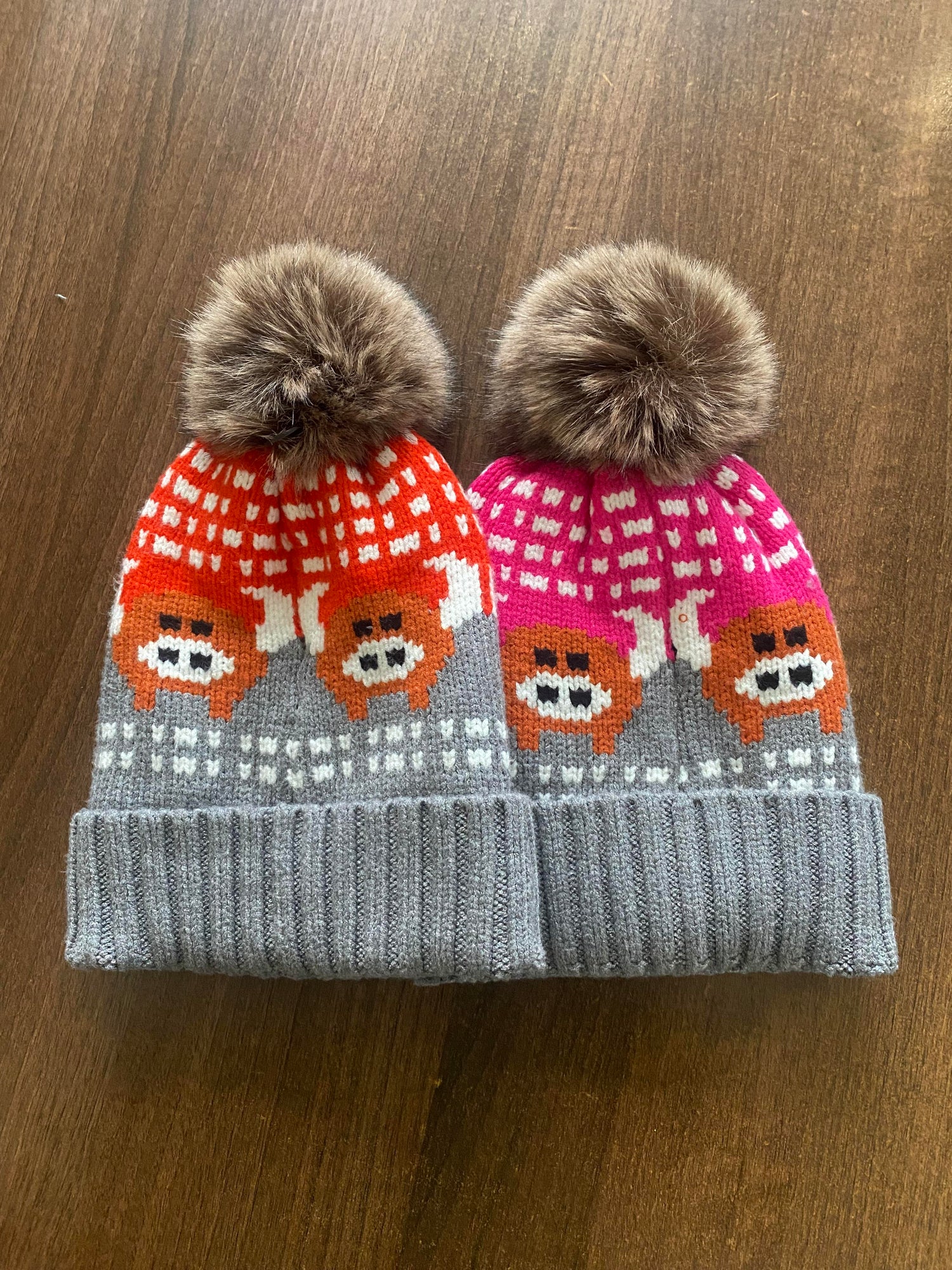 House Of Tweed Luxury Animal Print Pom Pom Beanies - Just £14.99! Shop now at Warwickshire Clothing.