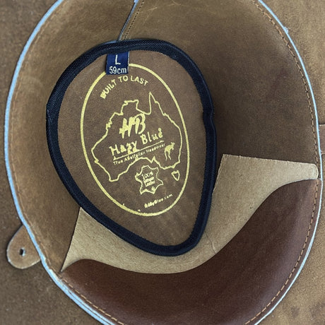 Australian Style Adelaide Waterproof Leather Hat Brown - Just £19.99! Shop now at Warwickshire Clothing.