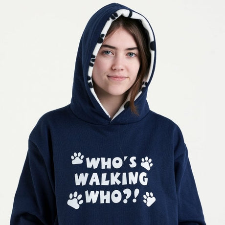 Hazy Blue Womens Hooded Sweatshirts -  Whos Walking Who -Oscar - Just £17.99! Shop now at Warwickshire Clothing.
