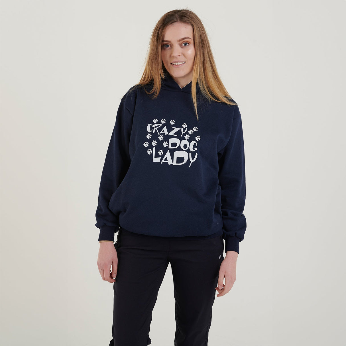 Hazy Blue Womens Hooded Sweatshirts - Crazy Dog Lady - Lola - Just £18.50! Shop now at Warwickshire Clothing.