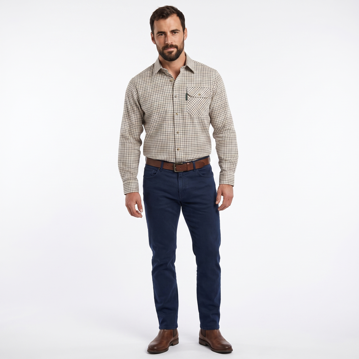 Country Classics Mens Long Sleeve Shirt - Ragley Wine