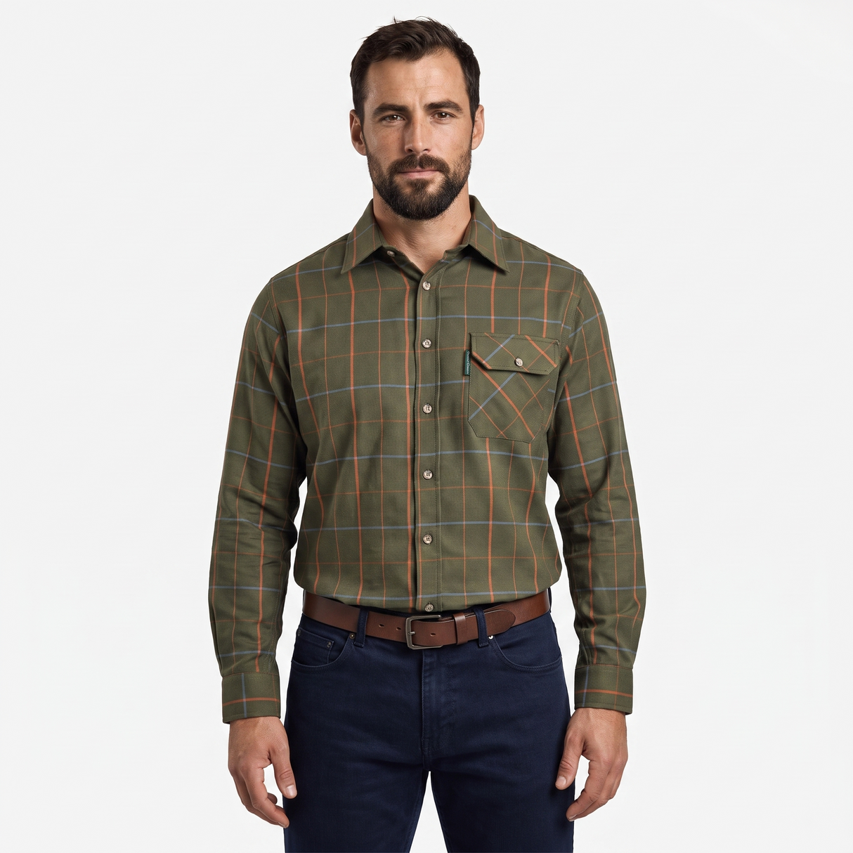 Country Classics Mens Long Sleeve Check Shirt - Chatsworth Green