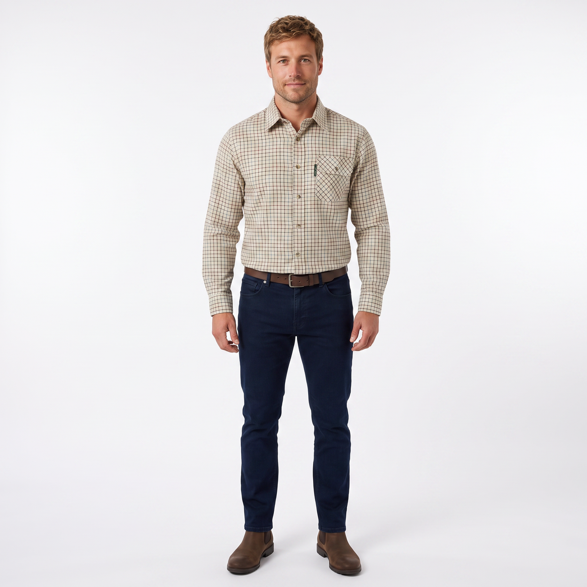 Country Classics Mens Long Sleeve Check Shirt - Burghley Red