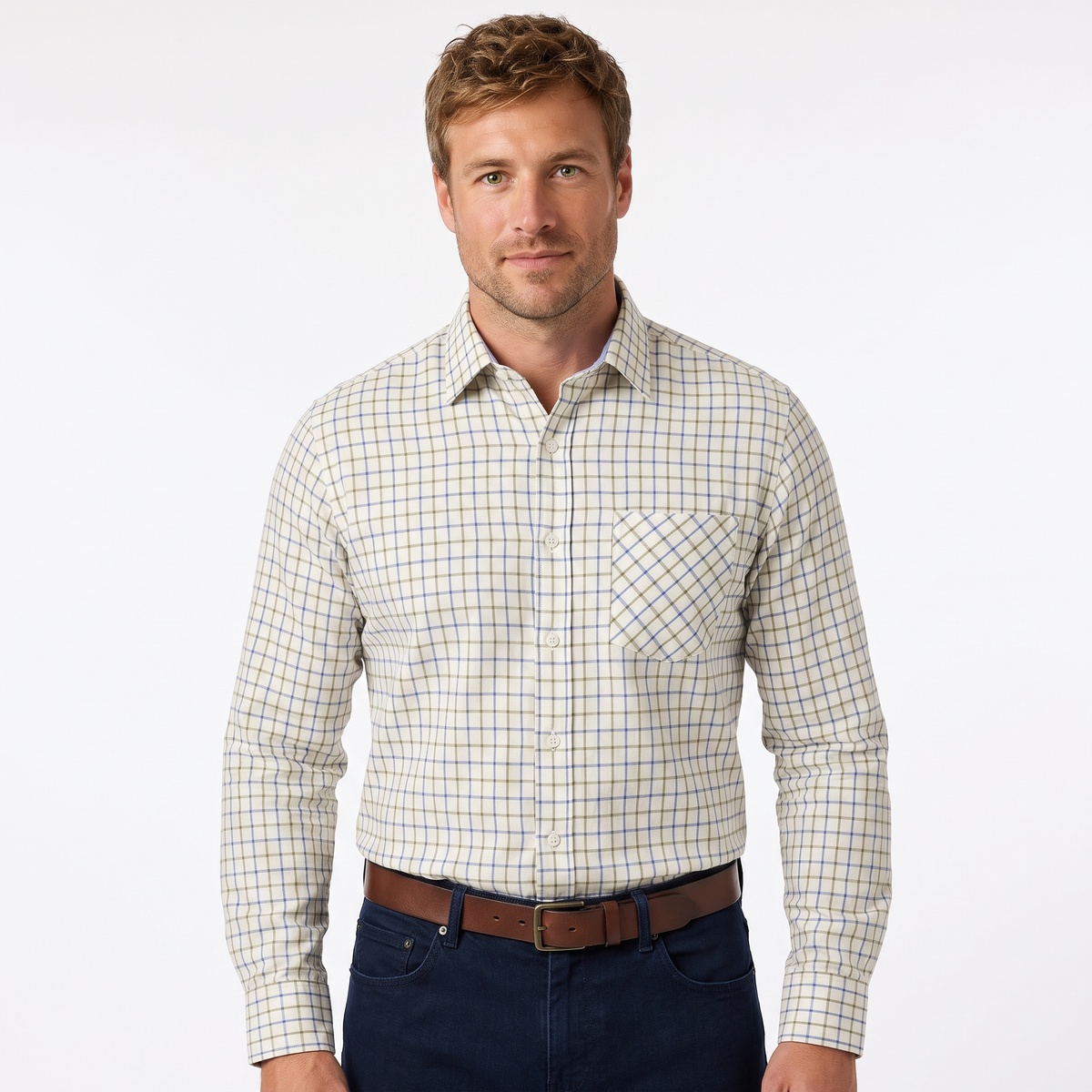 Country Classics Mens Long Sleeve Pure Cotton Shirt
