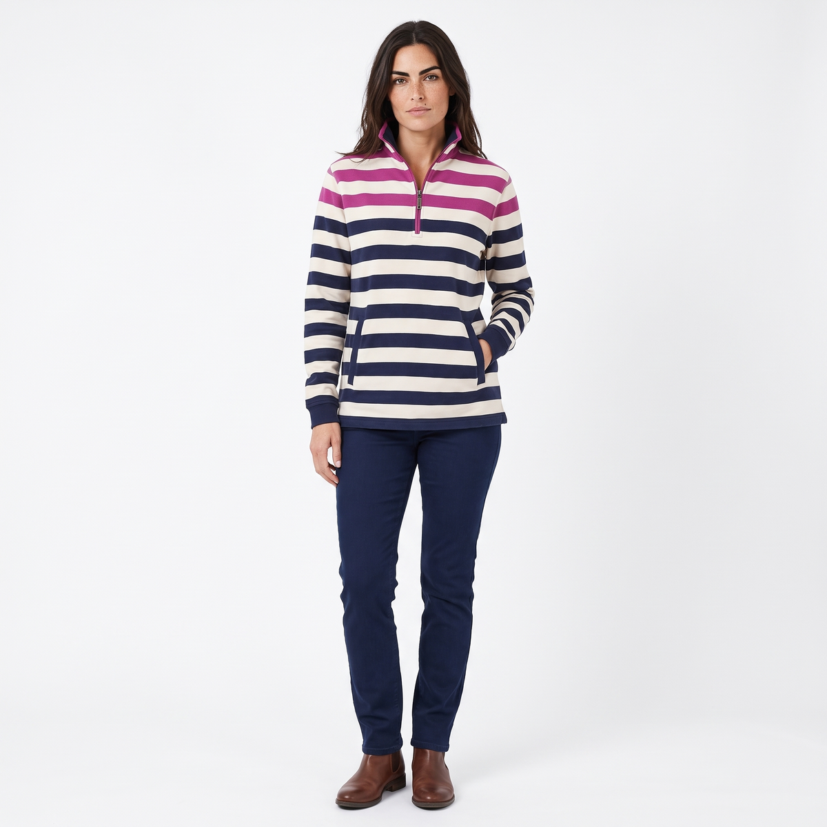 Hazy Blue Womens Pullover Sweatshirts - Jenna