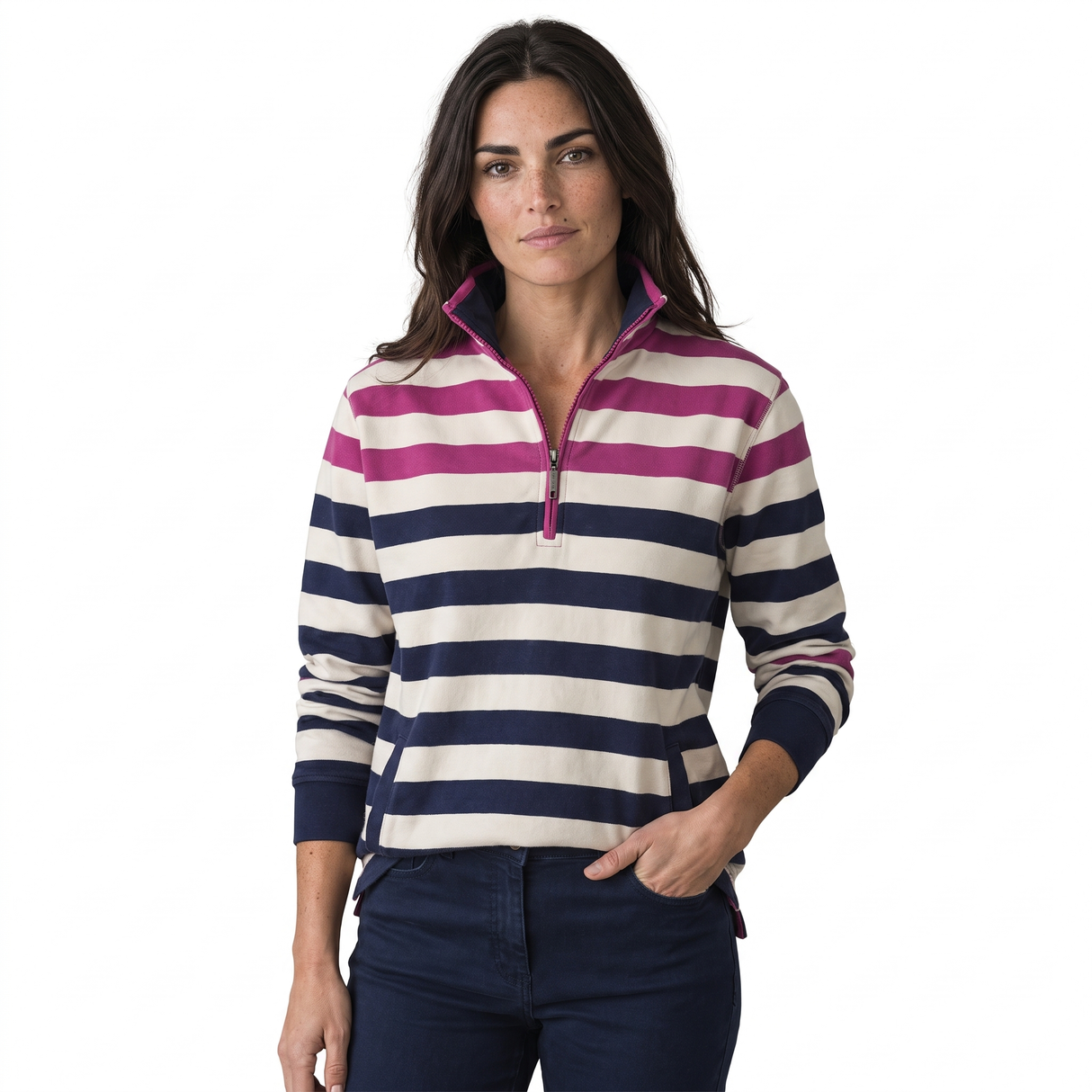 Hazy Blue Womens Pullover Sweatshirts - Jenna