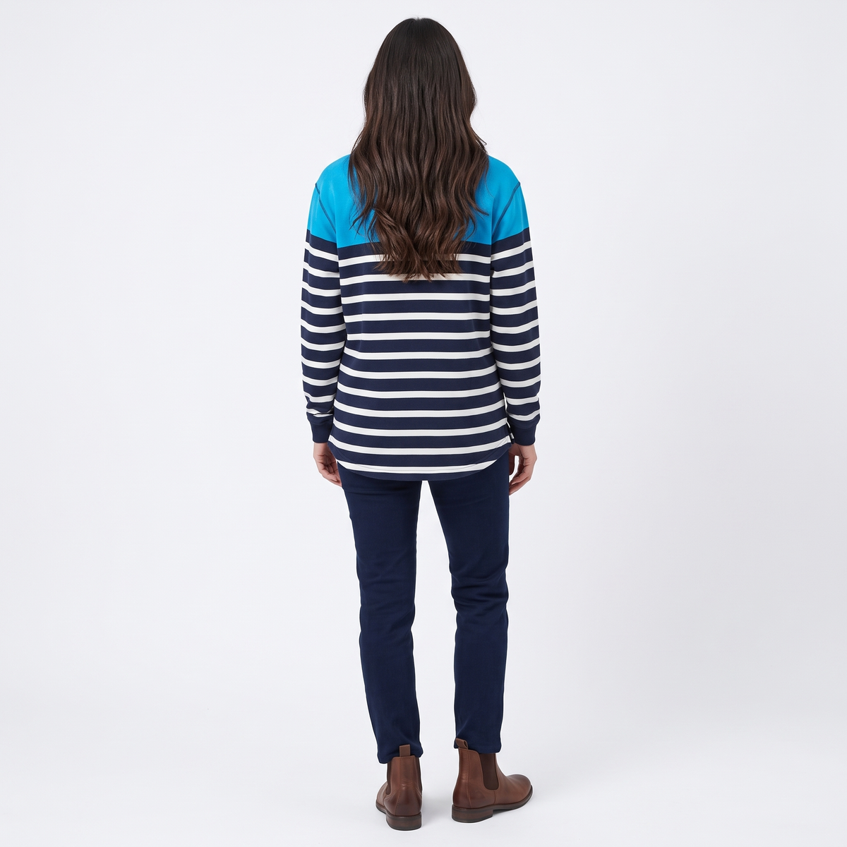 Hazy Blue Womens Pullover Sweatshirts - Tasha