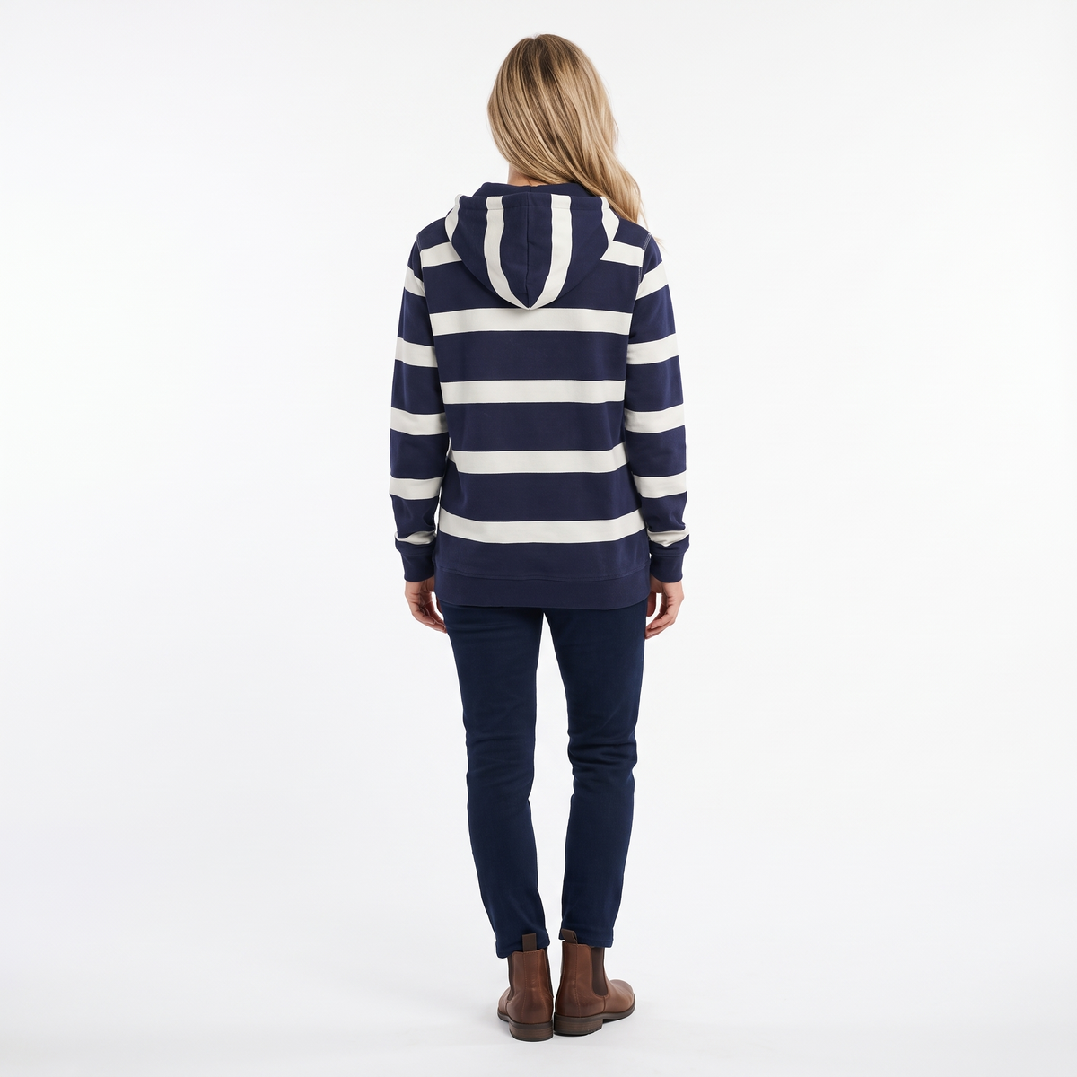 Hazy Blue Full Zip Hoodie Sweatshirts - Tessa