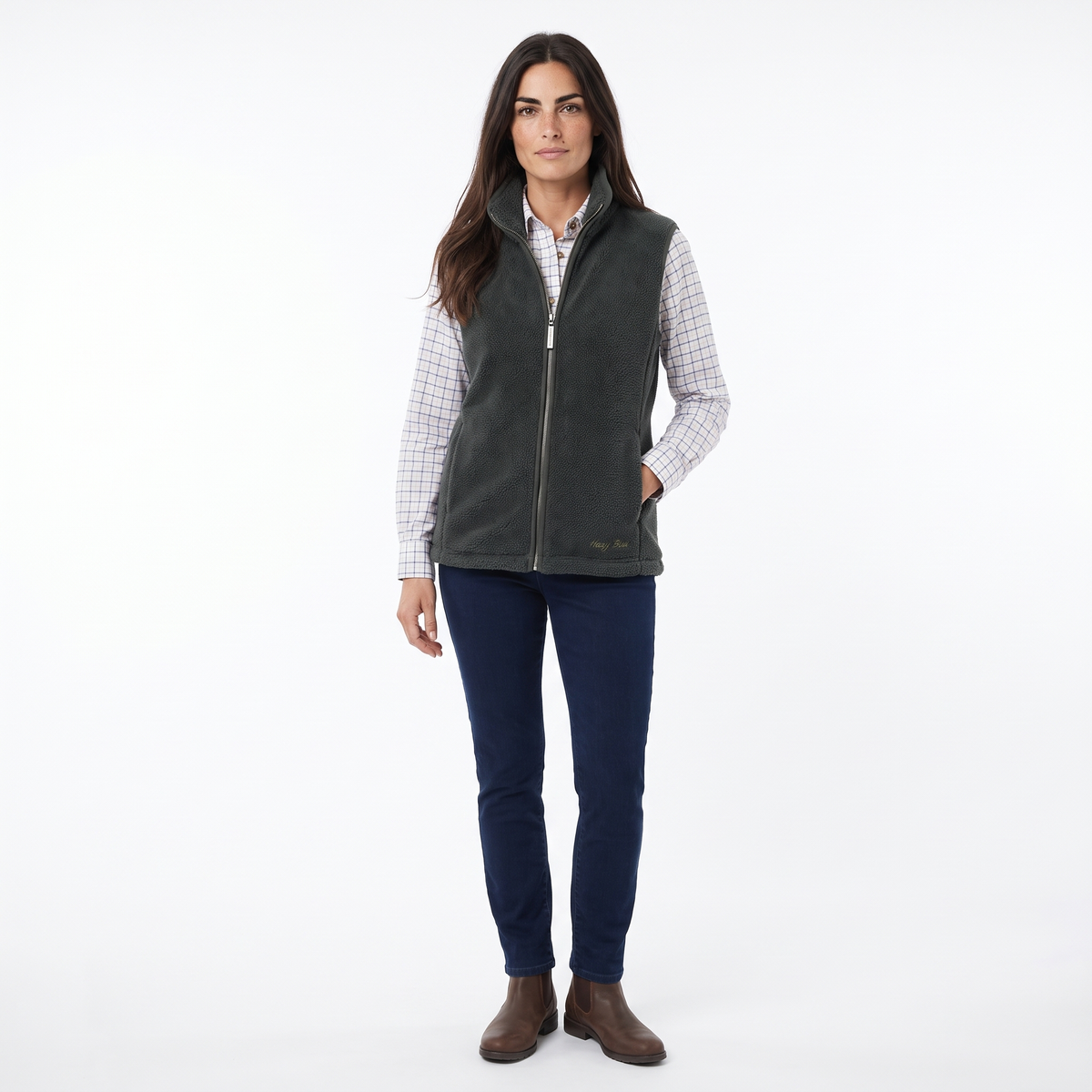 Hazy Blue Jackie Women's Full Zip Fleece Gilet