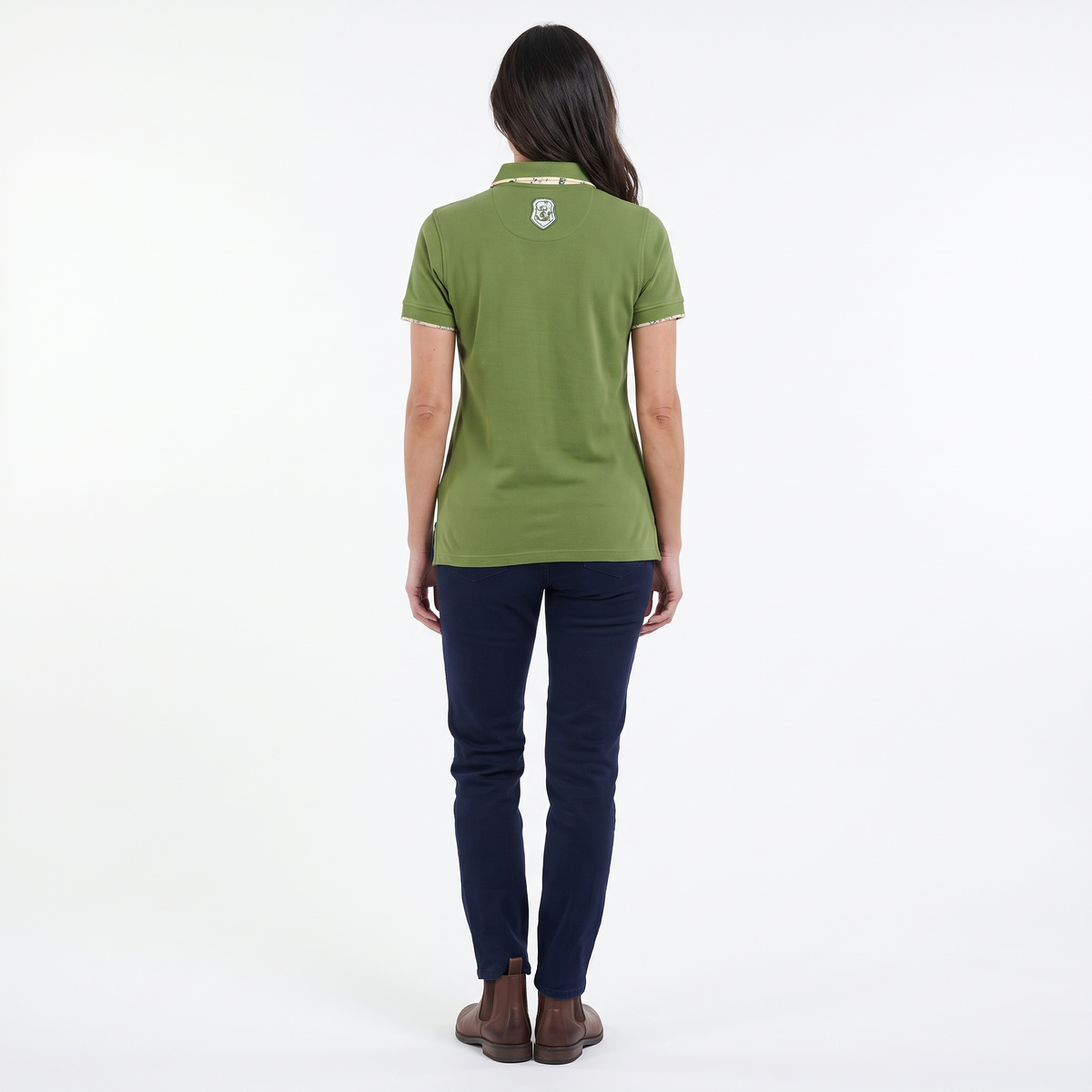 Hazy Blue Womens Short Sleeve Polo Shirt - Bella