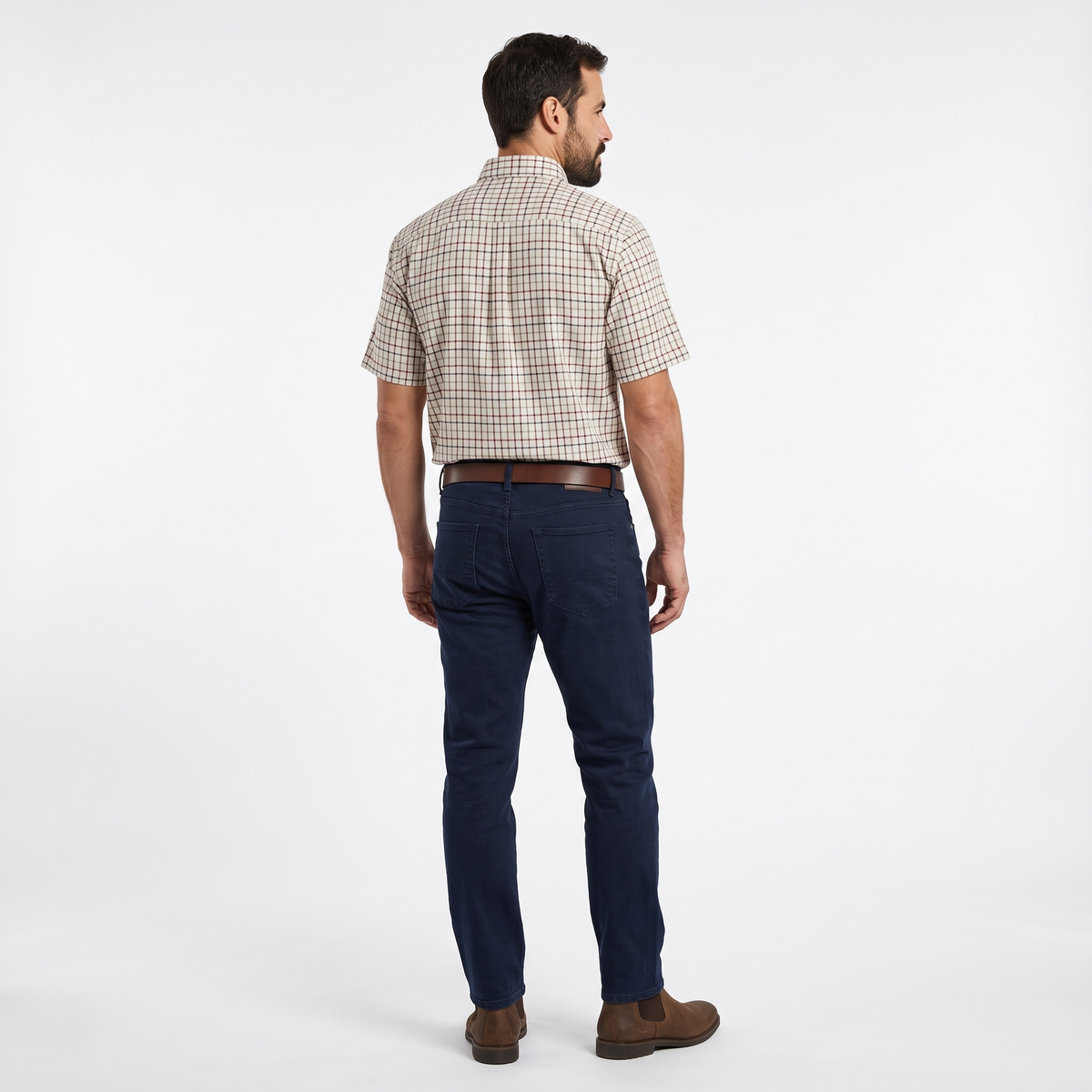 Country Classics Mens Short Sleeved Check Shirt - Beaver Red