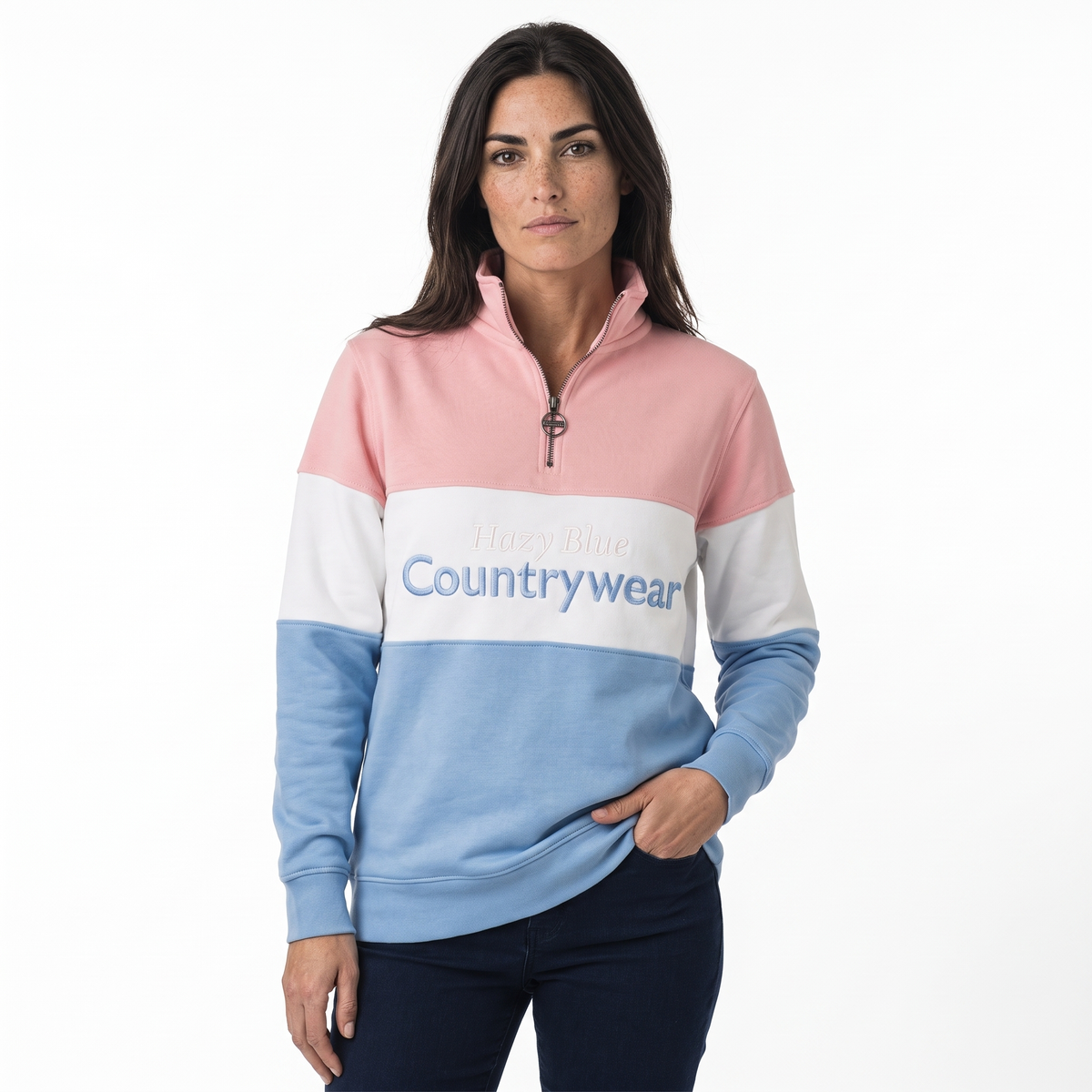 Hazy Blue Countrywear Henley Sweatshirt