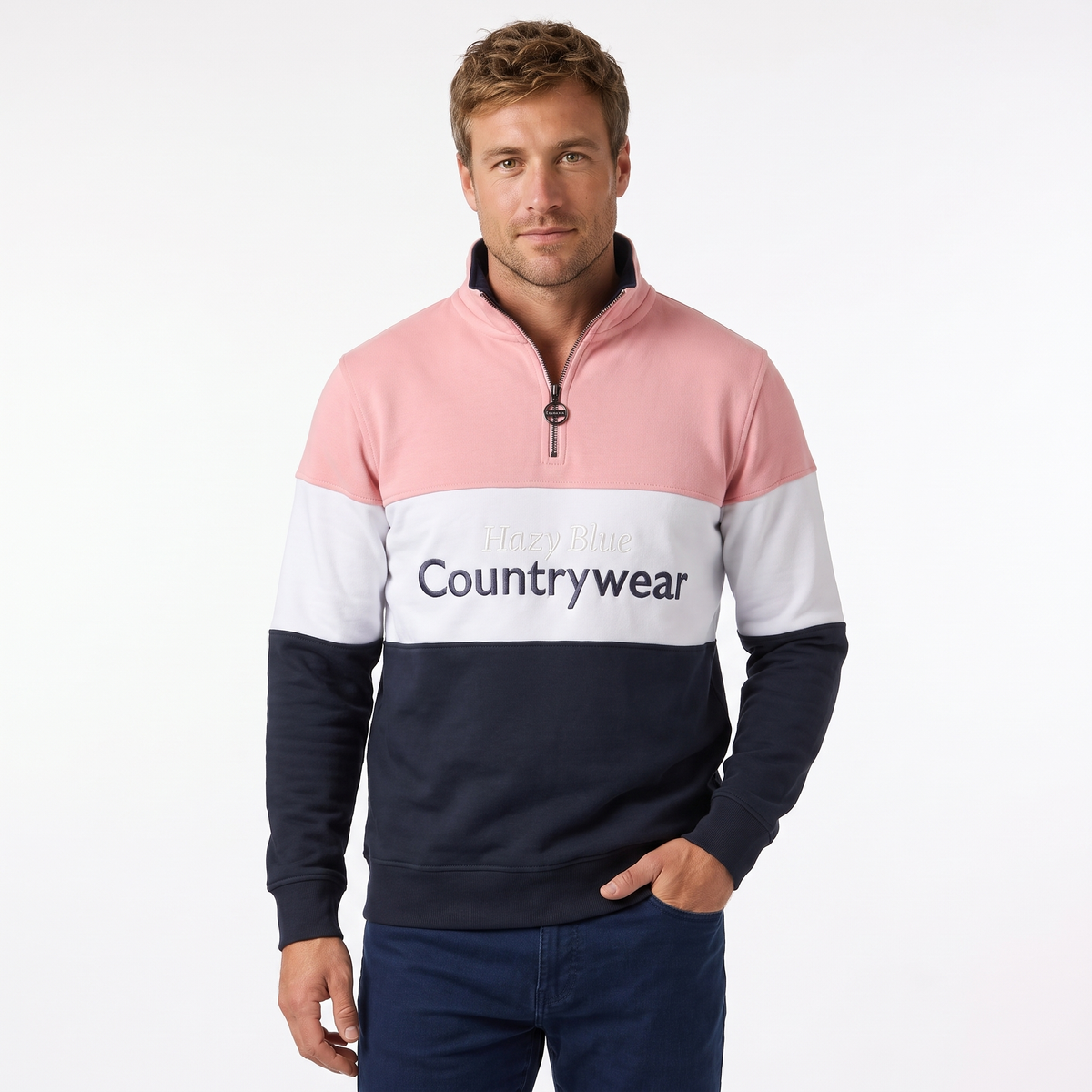 Hazy Blue Countrywear Henley Sweatshirt