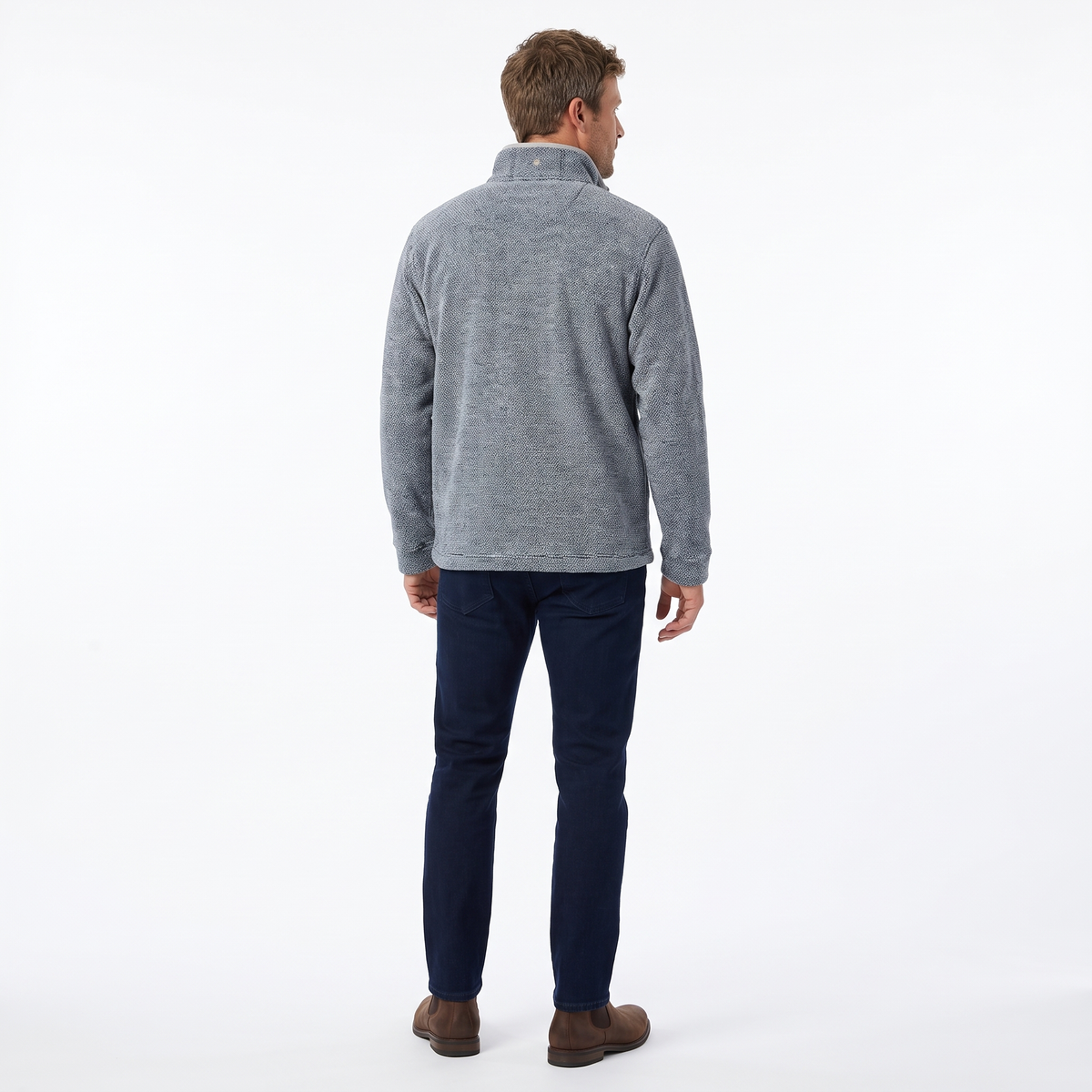 Hazy Blue Haden Mens Half Zip Fleece