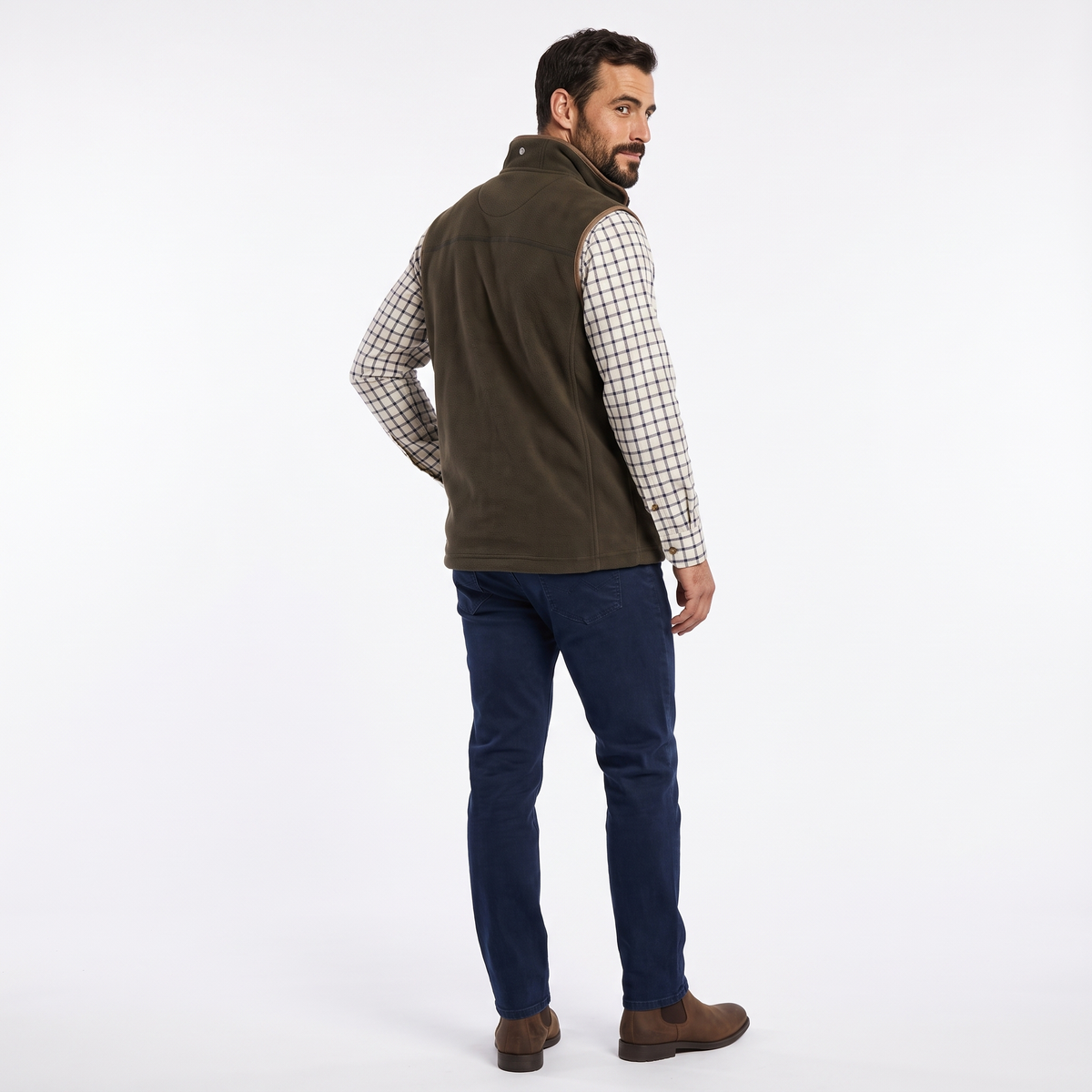 Hazy Blue Mens Fleece Waistcoat Gilet Bodywarmer - Bentley