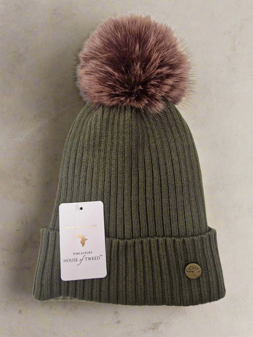 House Of Tweed Womens Luxury Warm Pom Pom Beanie Hat - Just £13.99! Shop now at Warwickshire Clothing.