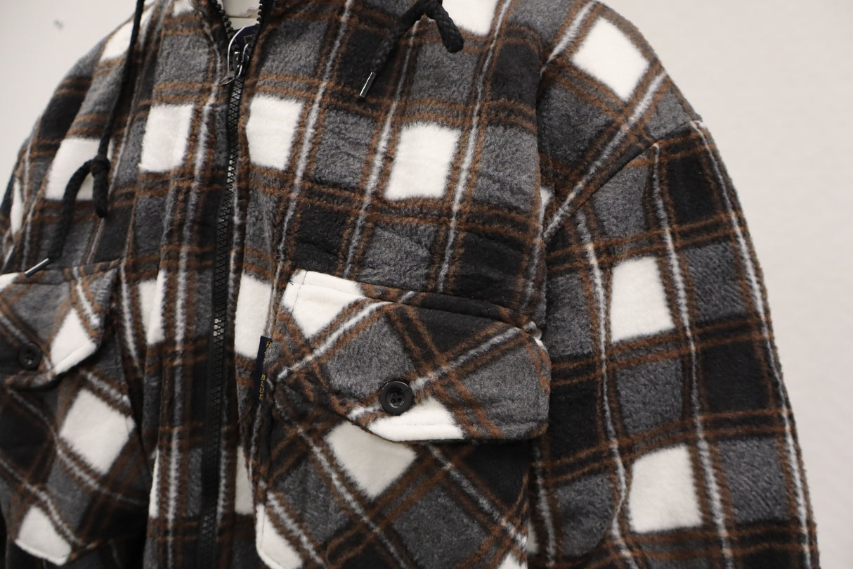 Hazy Blue Logan Fleece Lined Lumberjack Shirt Jacket