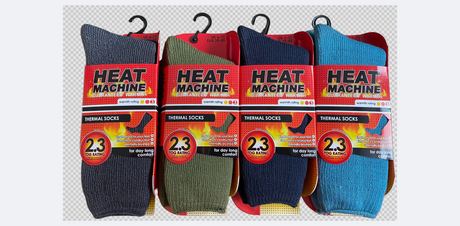 Heat Machine 2.3 TOG Mens Thermal Socks Brushed Inside - Just £6.99! Shop now at Warwickshire Clothing.