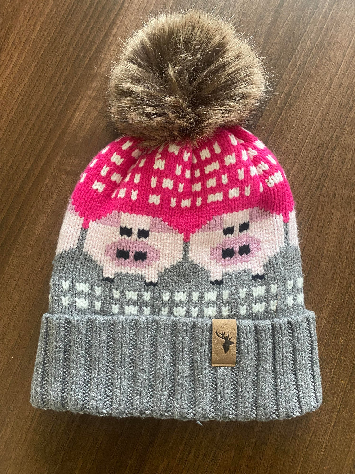 House Of Tweed Luxury Animal Print Pom Pom Beanies - Just £14.99! Shop now at Warwickshire Clothing.