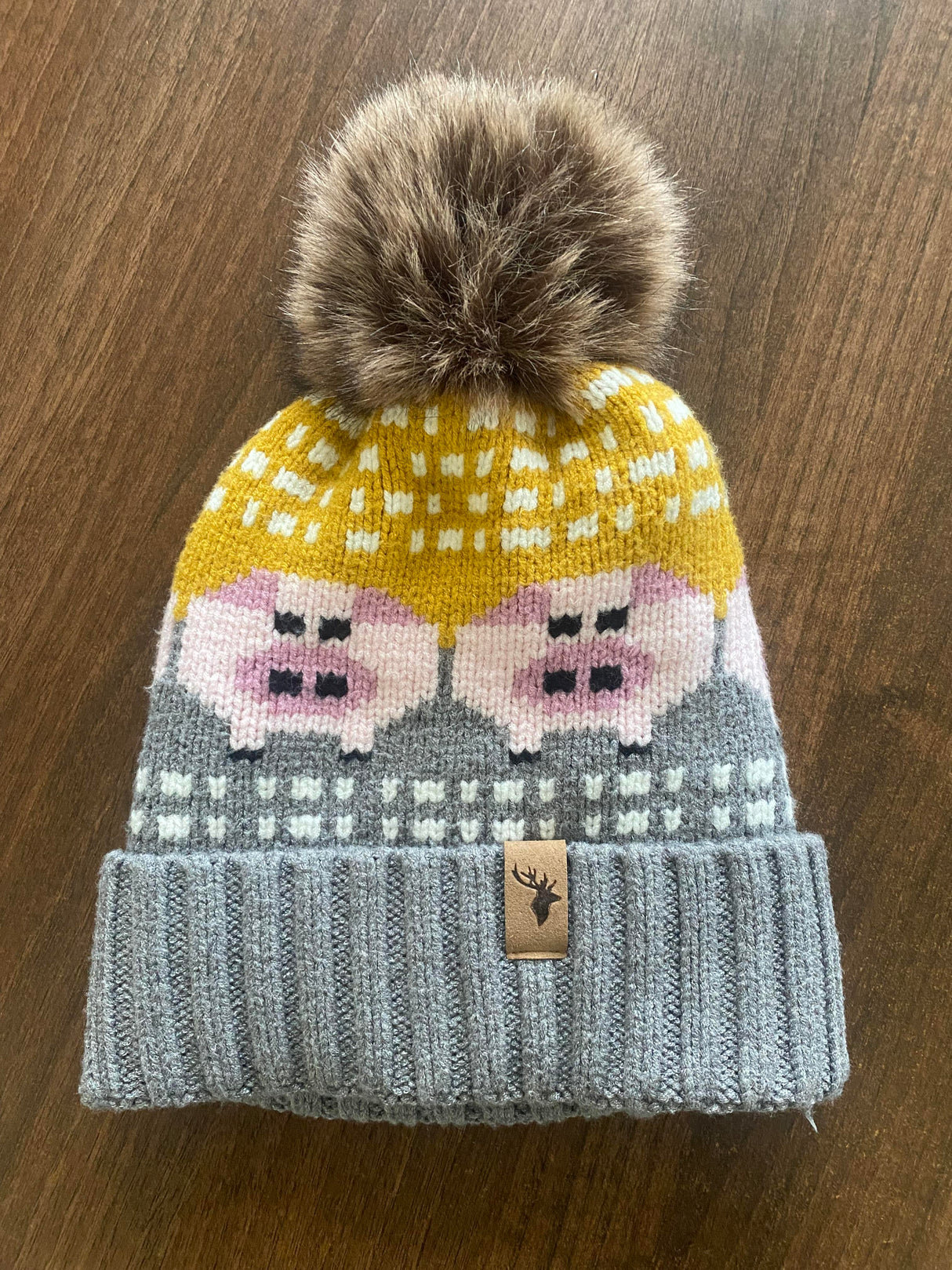 House Of Tweed Luxury Animal Print Pom Pom Beanies - Just £14.99! Shop now at Warwickshire Clothing.