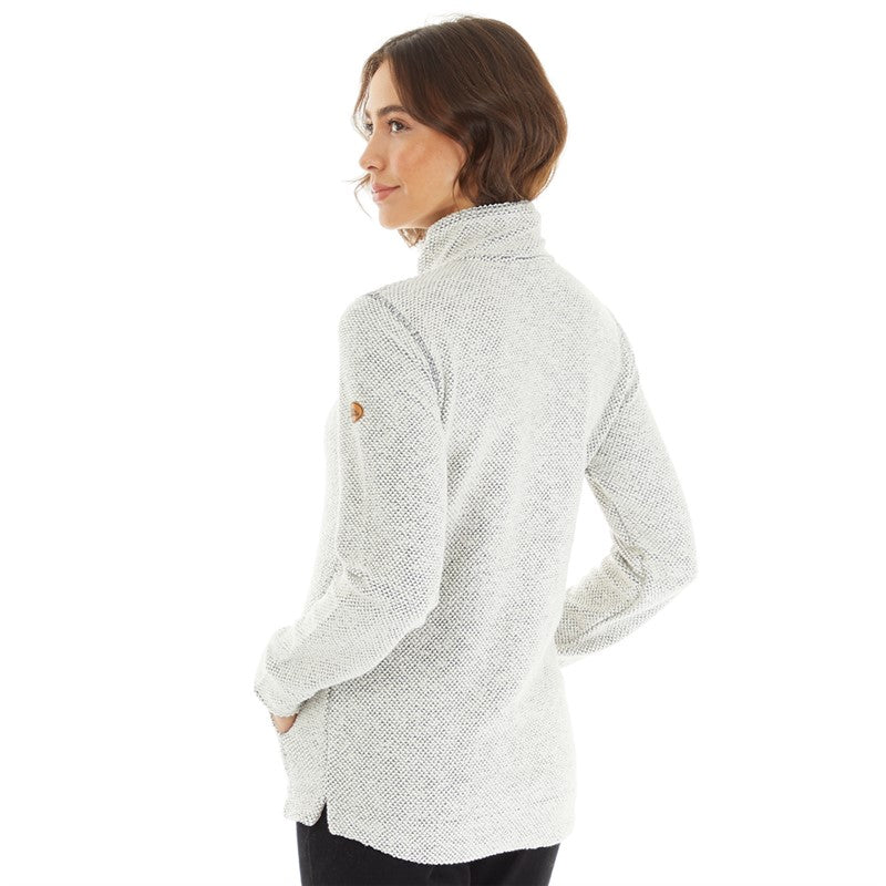 Trespass Womens Ronette Textured Knitted 1/2 Zip Fleece Jacket Off White - Just £34.99! Shop now at Warwickshire Clothing.