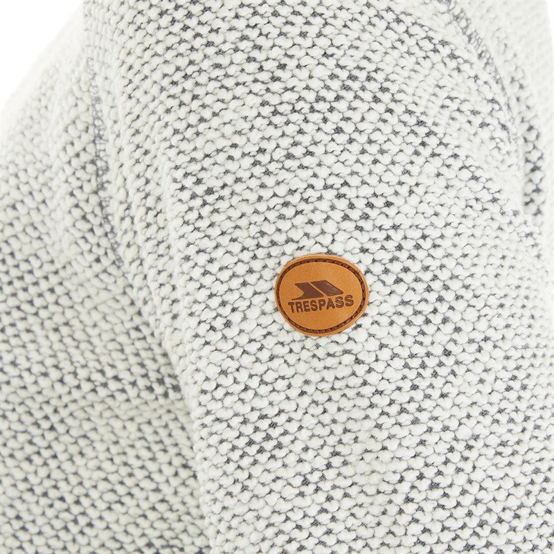 Trespass Womens Ronette Textured Knitted 1/2 Zip Fleece Jacket Off White - Just £34.99! Shop now at Warwickshire Clothing.