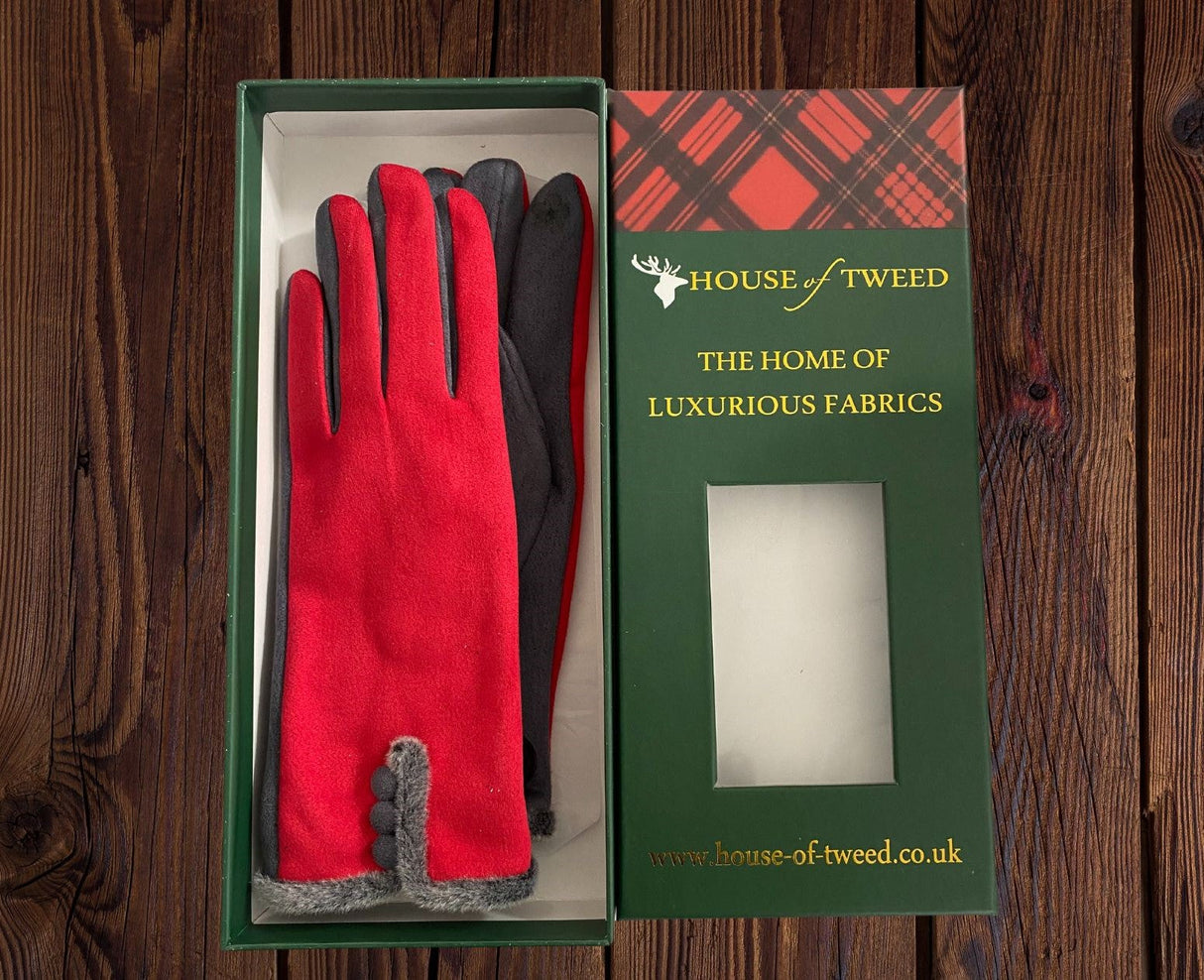 House Of Tweed Ladies Faux Suede Soft Gloves One Size - Just $17.99! Shop now at Warwickshire Clothing. Free Dellivery.