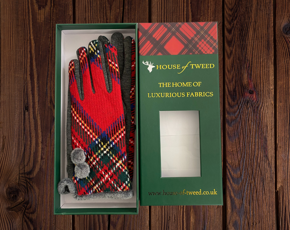 House Of Tweed Ladies Tartan Check Soft Gloves One Size - Just £14.99! Shop now at Warwickshire Clothing.