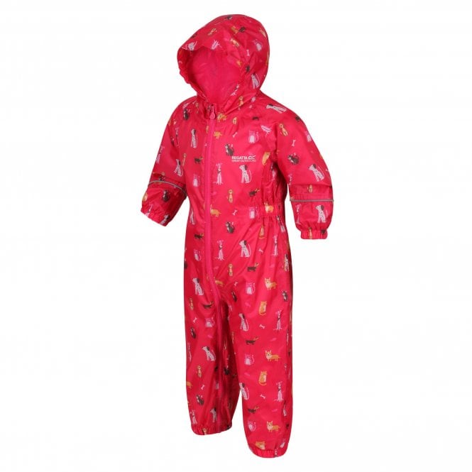Hazy Blue Rain-Drop Waterproof Breathable All In One Suit Child Boys Girls