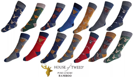 Mens House Of Tweed Luxury Mens Premium Bamboo Socks Scotland Clans - Just £6.99! Shop now at Warwickshire Clothing.