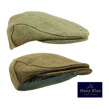 Hazy Blue Traditional Derby Tweed Flat Cap - Just £15! Shop now at Warwickshire Clothing.