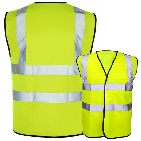 Yellow Hi Visibility Work Safety Reflective Vests - Just £3.99! Shop now at Warwickshire Clothing.