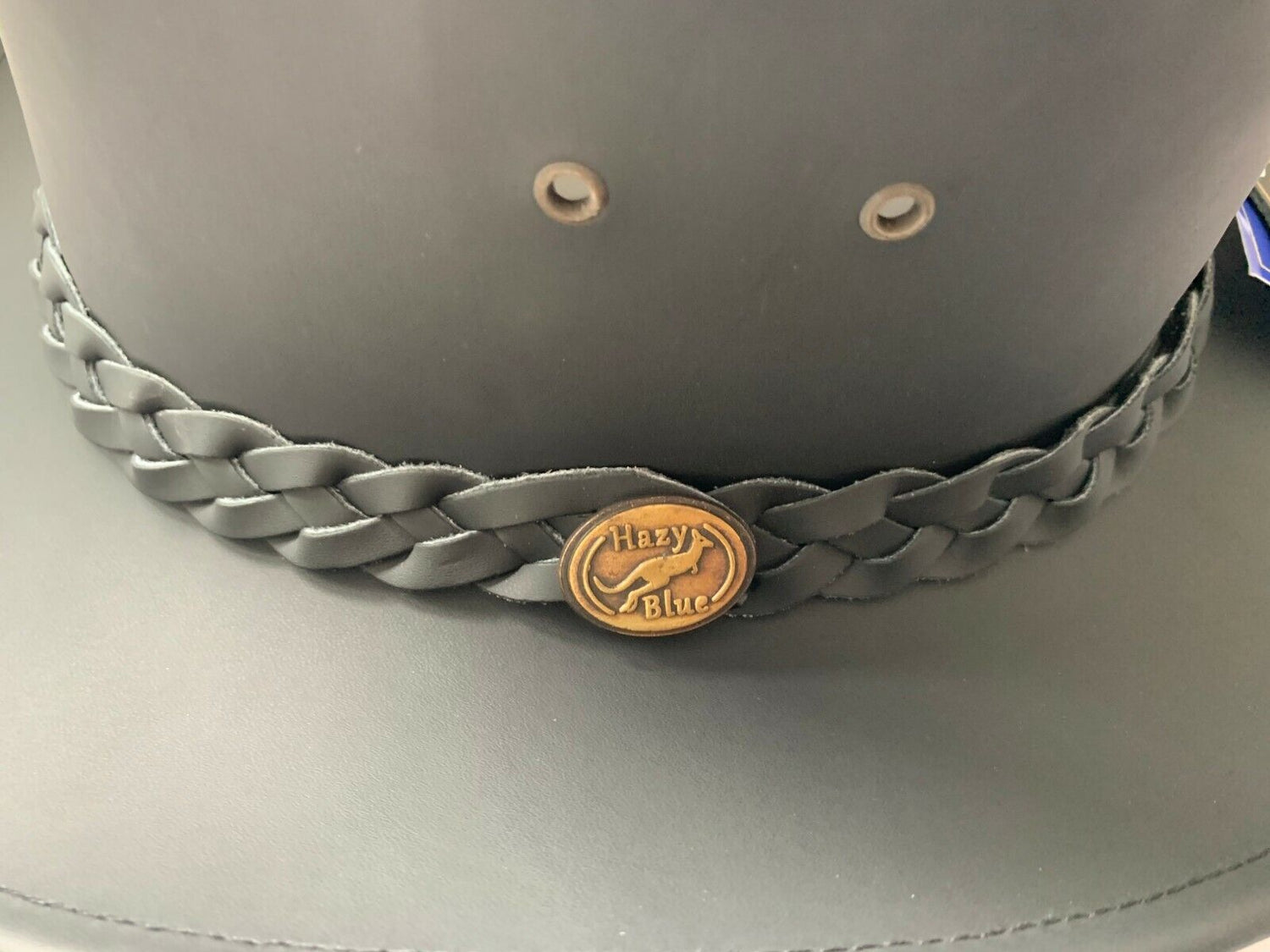 Hazy Blue Leather Australian Style Outback Cowboy Bute Style Hat - Just £17.99! Shop now at Warwickshire Clothing.