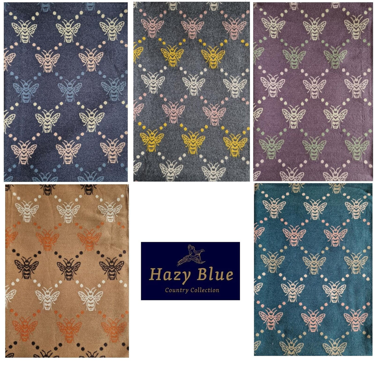 Hazy Blue Pashmina feel Luxury Ladies Womens Scarf - Bee - Just £13.99! Shop now at Warwickshire Clothing.