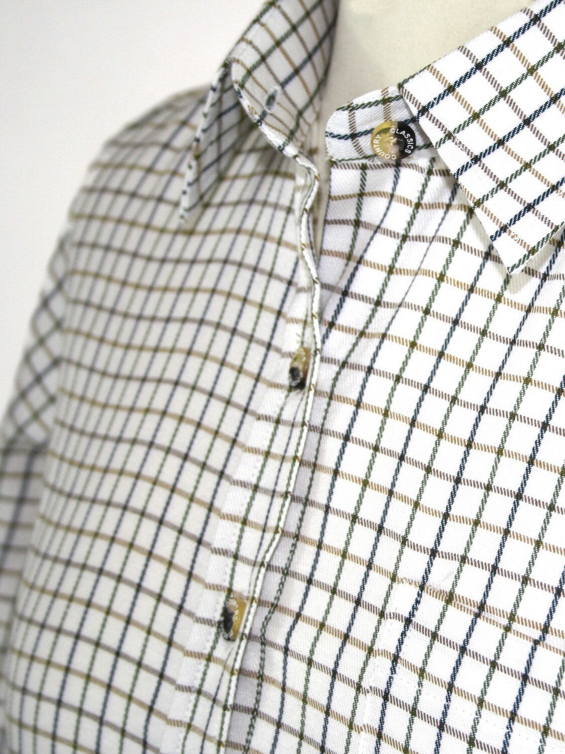 Country Classics Womens Check Long Sleeve Shirts - Tattersall Green - Just £16.99! Shop now at Warwickshire Clothing.