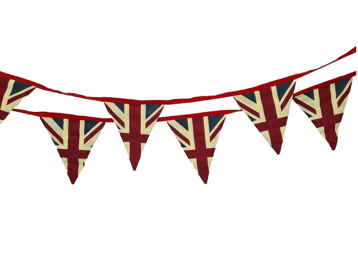 British Union Jack Vintage Flag Bunting - Perfect for Patriotic Decor! - Just £7.99! Shop now at Warwickshire Clothing.