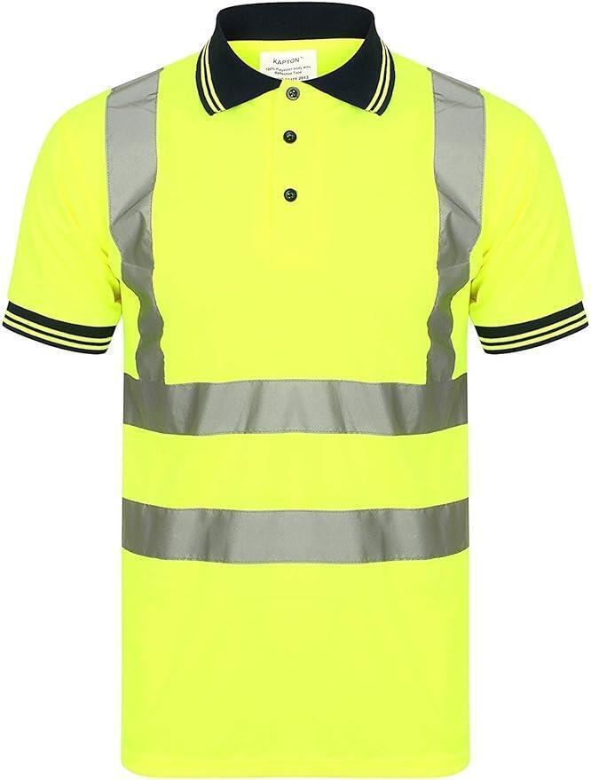 Hi Vis Visibility Polo T-Shirt Safety Reflective Tape PPE - Just £14.99! Shop now at Warwickshire Clothing.