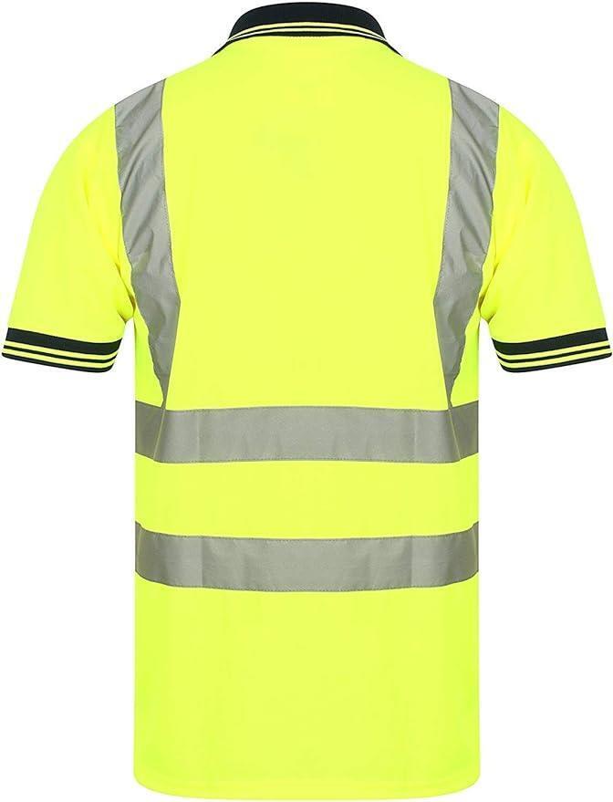 Hi Vis Visibility Polo T-Shirt Safety Reflective Tape PPE - Just £14.99! Shop now at Warwickshire Clothing.